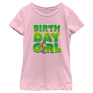 Girl's Marvel: Guardians of the Galaxy Birthday Girl Dancing Groot T-Shirt - 1 of 4