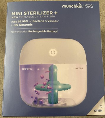 Munchkin 59s Mini Sterilizer Plus Portable Uv Sanitizer With Rechargeable  Battery : Target