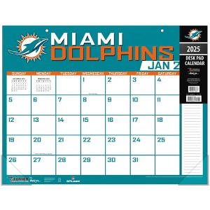NFL Miami Dolphins 2025 22"x17" Desk Calendar - 1 of 4