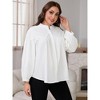 INSPIRE CHIC Women's Maternity Shirts Blouses Pleated Button Down Long Sleeve Pregnancy Nursing Top - 4 of 4