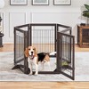 Yaheetech 34" Height Tall Pet Gate with Wood and Wire for Doorway - 2 of 4