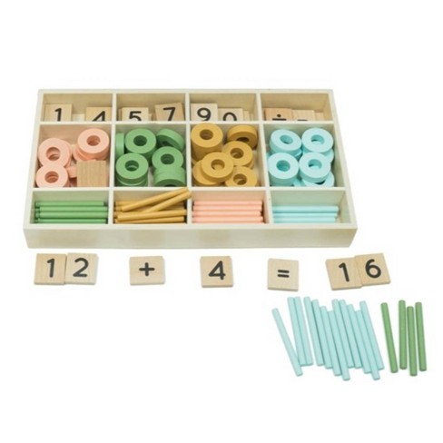 Ctmw Math Toy Wooden Learning Box Jogo de Aprendizagem Com Desenho