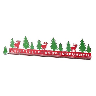 Melrose Woodland Metal Christmas Countdown (Set of 2)