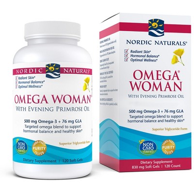 Nordic Naturals Omega Woman, Lemon - Evening Primrose Oil with Omega-3, 120 Ct