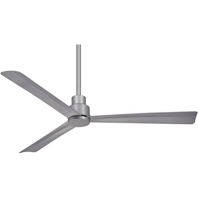 52" Minka Aire Modern Outdoor Ceiling Fan with Remote Control Silver Wet Rated for Patio Exterior House Porch Gazebo Garage Barn