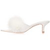 Memoi Women's Mona Marabou Hard Sole Slender Heel Slipper - 2 of 4