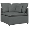 vidaXL Modular Sofa Dark Gray Fabric with Foam Filling Generous Modular - 2 of 4