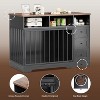 48'' Dog Crate Furniture, Heavy Duty Medium Dog Crate with Bowl & Storage Drawers, Crates for Dogs Indoor End Table for Small Medium - 4 of 4