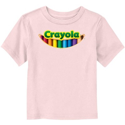 Toddler's Crayola Colored Pencil Logo  T-Shirt - Light Pink - 4T