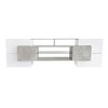 YOOCOZZ Versatile TV Stand for TVs Up to 88" with 2 Illuminated Glass Shelves and LED Color Changing Lights-Grey - 2 of 4