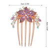 Unique Bargains Women's Rhinestone Inlaid Flower Hair Side Comb 3.54"x2.76" 1 Pc - image 4 of 4