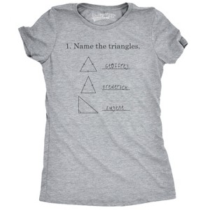 Womens Name The Triangles Funny Math T shirts Sarcasm Novelty I Love Math Tee Humor - Crazy Dog Women's T Shirt - 1 of 4