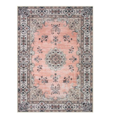 Lahome Loop Border Gradient Style Short Pile Velvet Rectangular Indoor Area Rug