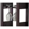 Kings Brand Furniture Freestanding Wine Rack with Glass Holder – Holds 12 Bottles and 3 Stemware, Dark Cherry - 3 of 3