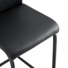 DSVIMOY Counter and Bar Stool Set of 2 PU Chair Dining Design for Kitchen or Dining Room Use, Black, 25.59"*20.47"*17.32" - 4 of 4