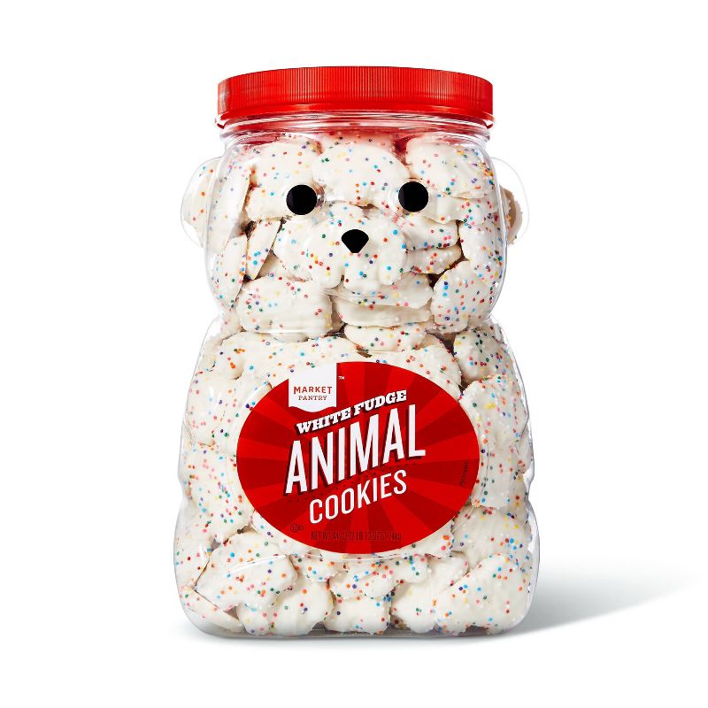 White Fudge Animal Cookies - 44oz - Market Pantry&#8482;, 1 of 3