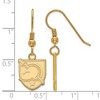 Black Bow Jewelry 14k Yellow Gold Plated Sterling Silver U.S. Military Academy Black Knights NCAA Dangle Earrings - 2 of 3