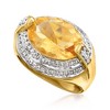 Ross-Simons 5.50 Carat Citrine Ring With White Topaz Accents in 18kt Gold Over Sterling - 4 of 4