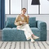 64.2'' Chenille Minimalist Loveseat Sofa with Sleeper and Ergonomic Deep Seat - 3 of 4