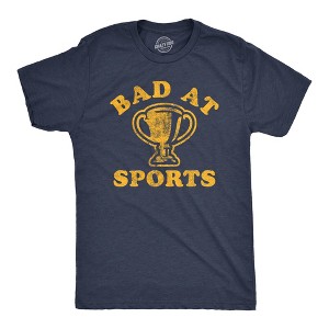 Mens Funny T Shirts Bad At Sports Sarcastic Fitness Tee For Men - Crazy Dog Men's T Shirt - 1 of 4