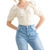 Women's Dollywood Ruched Detailed Jersey Bodysuit - And The Why - 2 of 4