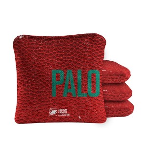 Skip's Garage | Gameday Palo Alto Synergy Pro Red Cornhole Bags (Set of 4) - 1 of 4