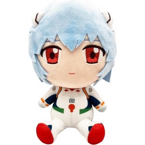 Great Eastern Entertainment Evangelion New Movie – Rei Ayanami Sitting Plush 7" H - 1 of 3