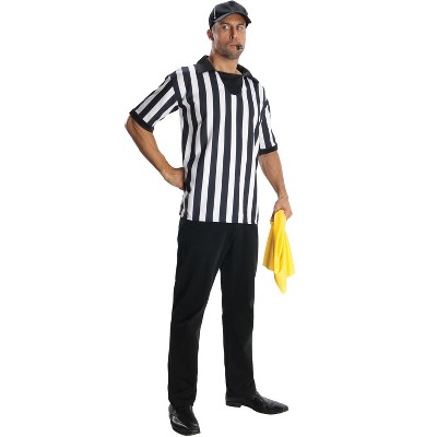 Referee Store | United Attire Black & White Basketball Referee Shirt with USA Flag Black & White Large