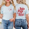 Simply Sage Market Women's Whimsical Ho Ho Ho Front and Back Short Sleeve Graphic Tee - 2XL - IceBlue - 2 of 4