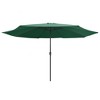 vidaXL Garden Parasol Green Polyester, Metal Large Tiltable - 2 of 4