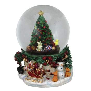 Northlight 7" Presents Under the Tree Musical Christmas Snow Globe