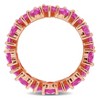 EVERLY JEWELRY  |   Rose Plated Sterling Silver 4 CT TGW Created Pink Sapphire Fashion Ring - 3 of 4