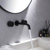 BWE Two-Handle Wall Mounted Bathroom Faucet in Matte Black - 4 of 4