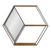 26" x 7" x 23" Lintz Hexagon Shelves with Mirror - Kate & Laurel All Things Decor - image 2 of 4