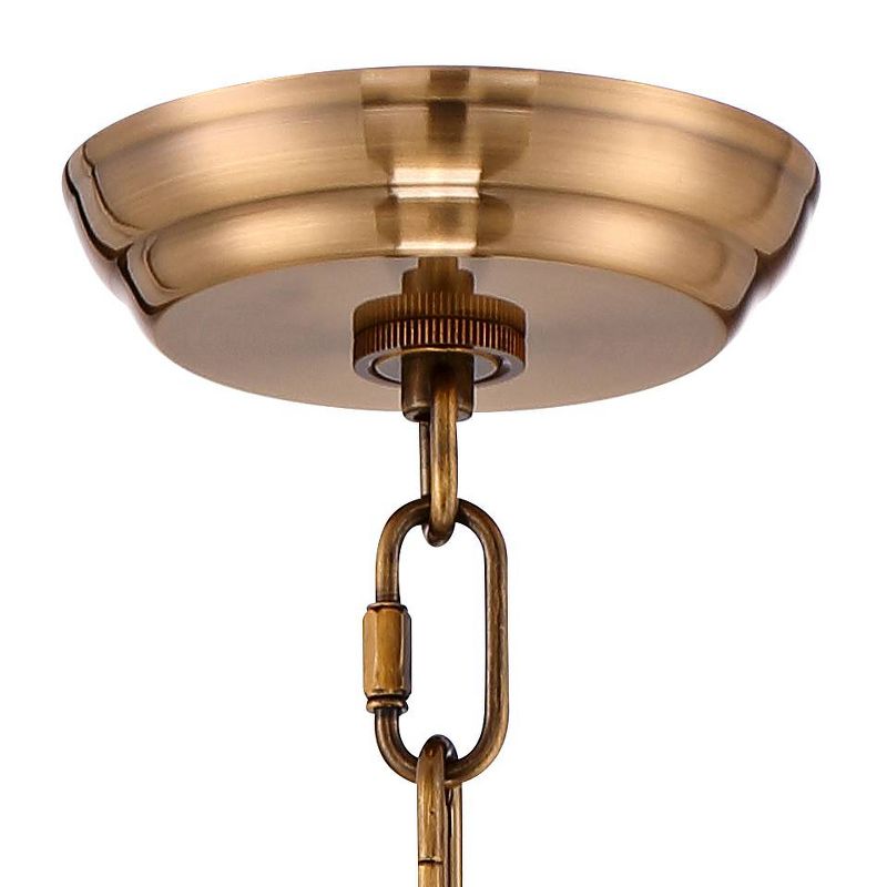 Possini Euro Design Antique Brass Pendant Lighting 13" Wide Modern Industrial Clear Glass Shade Fixture for Dining Room Living Foyer Kitchen Island, 5 of 9