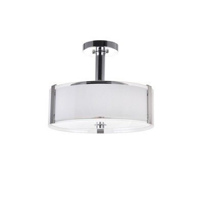 CWI Lighting Lucie 3 Light Drum Shade Chandelier With Chrome Finish