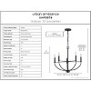 Urban Ambiance Luxury Modern Farmhouse Chandelier 20''H x 22.375''W,  Midnight Black Finish,  Armidale Collection, UHP3976 - 3 of 4