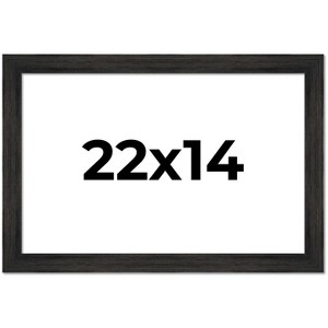PosterPalooza | 22x14 Wide Barnwood Picture Frame, UV Acrylic, 6 Finishes - Grey, Brown, White, and Black - 1 of 4