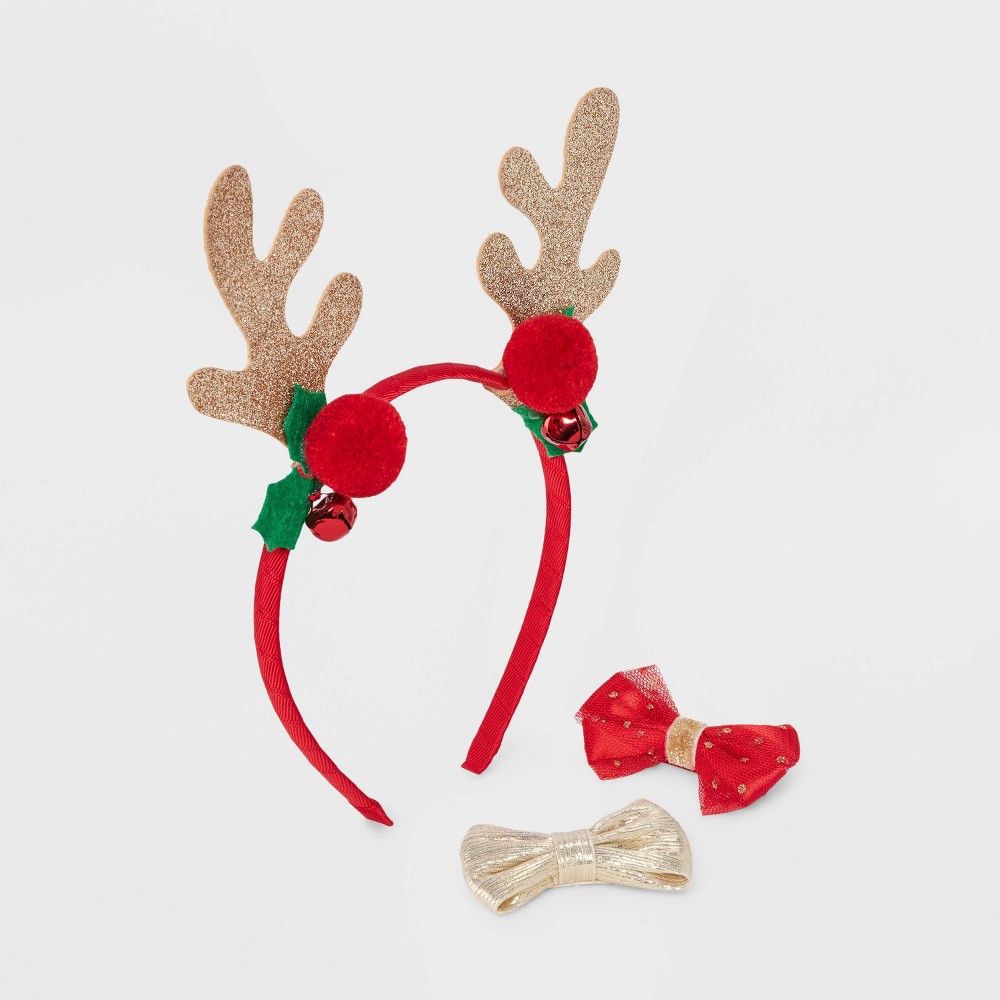 Reindeer & Bows Hair Set - Cat & Jack™