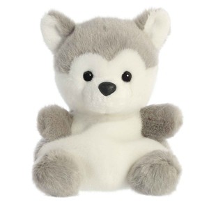 Aurora Mini Busky Husky Palm Pals Adorable Stuffed Animal Gray 5" - 1 of 4
