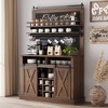 75" Tall Coffee Hutch Cabinet Large Kitchens Storage Pantry Cabinets White Coffee Bar Cabinet Cupboard - 2 of 4