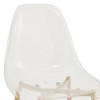 CAVINAS Plastic Dining Chairs Set of 4/6,Modern Transparent Kitchen Chairs with Chrome Metal Legs,Nordic Dining Table Chairs for Dining Room - 3 of 4