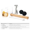 Viski Muddled Cocktail Barware Tool Set, 2 lead-free Crystal Tumblers, 2 Ice Molds, Double Jigger, Wooden Muddler, Stir Stick 7-Piece set, Multicolor - 2 of 4