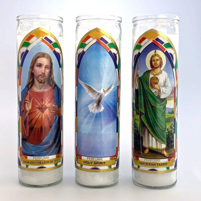 Jar Candle Sagrado Corazon De Jesus White Vanilla - Continental Candle, 4 of 5