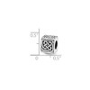 Black Bow Jewelry Sterling Silver Celtic Block Bead Charm - 2 of 3