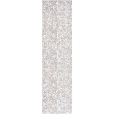Lagoon Lgn578 Power Loomed Runner Rug - Ivory/grey - 2'2