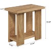 Lantine 2-Tier Side Table with Storage Shelves, Small Nightstand Wooden Bedside Table for Small Spaces, Living Room, Bedroom - 3 of 4