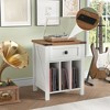 Night Stand, Nightstand with Charging Station, Record Player Stand, Vinyl Record Storage, End Table - 3 of 4