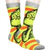 Dr Seuss GRINCH Merry Grinchmas Adult Holiday 3 Pair Crew Socks Multicoloured - 4 of 4