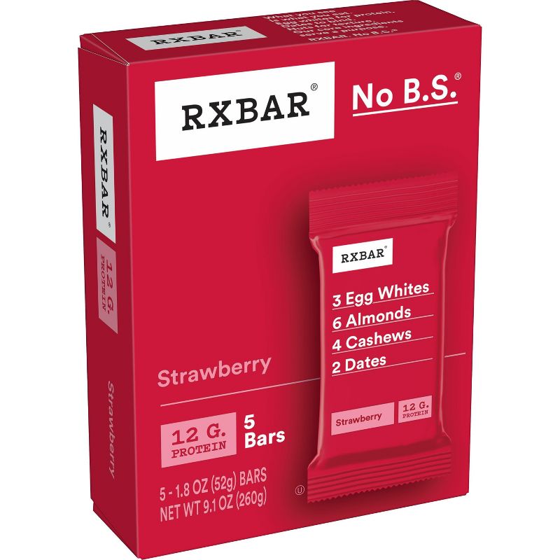 RXBar Strawberry Protein Bars - 9.15oz/5ct, 1 of 7